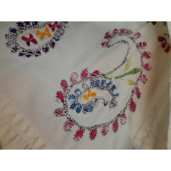 Womens Denim Paisley Embroidered Western Casual Rodeo Button Down Shirt Large - Picture 4 of 11